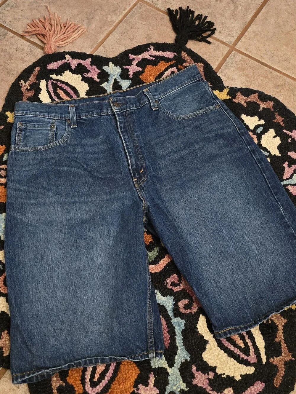 🔥🔥Baggy Levi's 569 blue denim shorts size 38🔥🔥 jorts #denim #levis #569